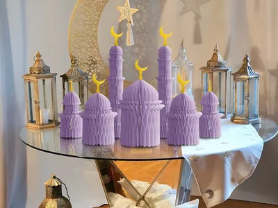 New Style Paper Art Moon Palace Set — Foldable Accordion Honeycomb Decoration, Festival Photo Prop & Scene Arrangement