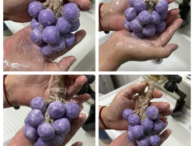 Yilan Bailu DIY Grape Soap Making Kit — 500g Essential Oil Soap Base with 12m Hemp Rope