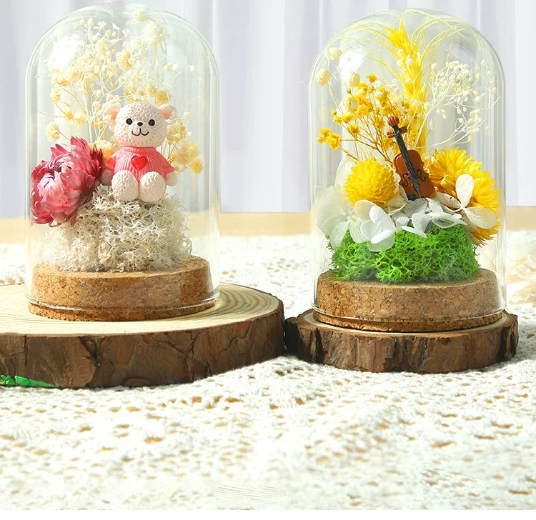 Preserved Dry Flowers Glass Dome Ornament DIY Craft Kit for Wholesale image 1
