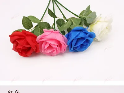 DIY Silk Rose Craft Kit - Bulk Wholesale Rose Making Materials for Handicraft Classes (Red, Pink, Blue, Cream)