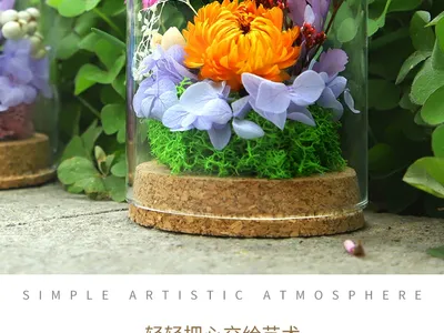 Preserved Dry Flowers Glass Dome Ornament DIY Craft Kit for Wholesale